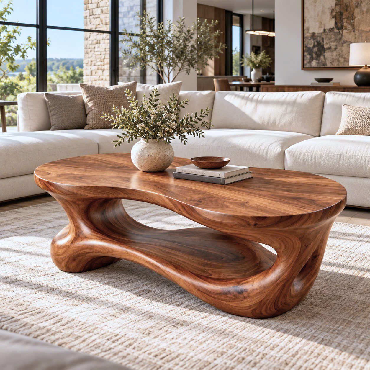 B CF 48 Unique Design Solid Wooden Coffee Table For Living Room Handcraft Wooden Coffee Table Made In Vietnam - Image 10